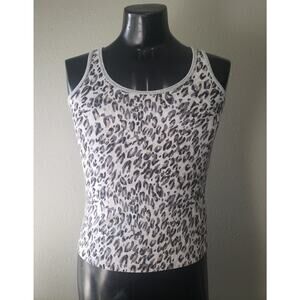 Karen Neuburger Live Love Lounge Leopard Print Knit Tank Top - Women’s Small